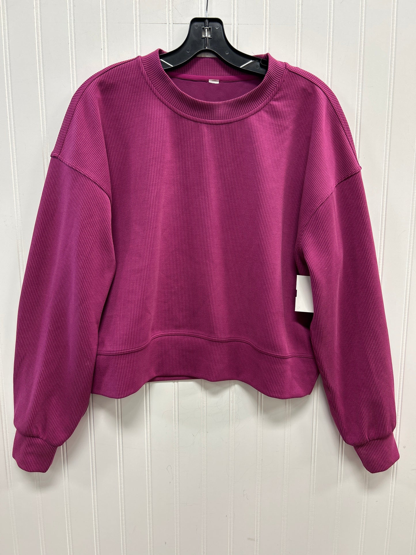 Athletic Top Ls Crewneck By Lululemon In Pink, Size:M