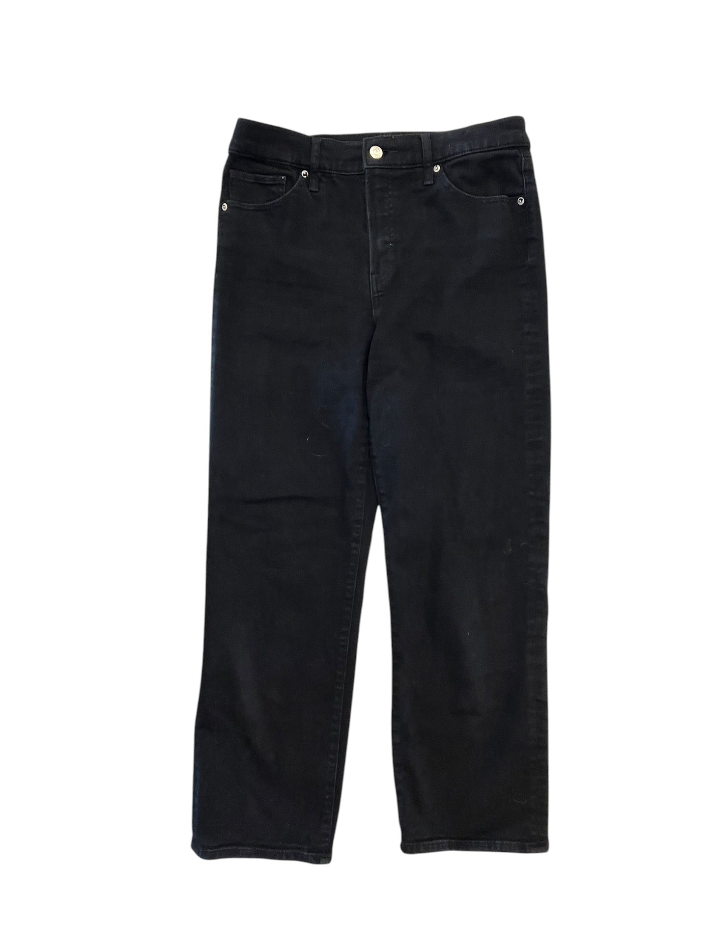 Jeans Straight By Express In Black Denim, Size:6