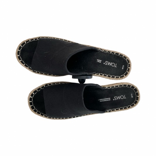 Sandals Heels Block By Toms In Black, Size:7.5