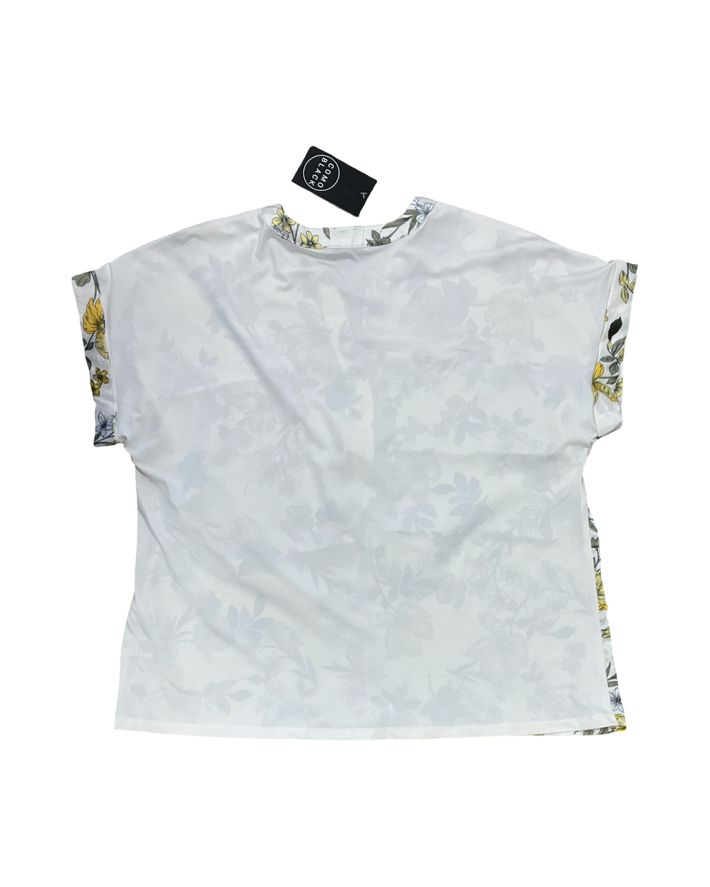 Top Ss By Clothes Mentor In Cream & Yellow, Size:Xl