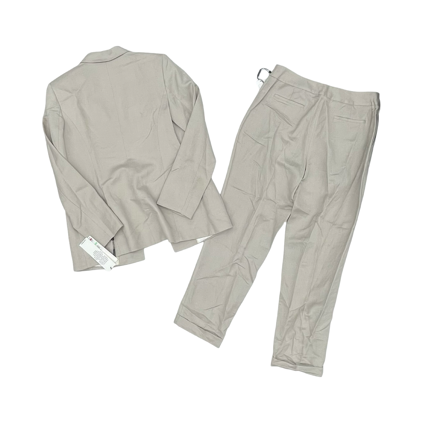 Pants Suit 2Pc By Calvin Klein In Tan, Size:8
