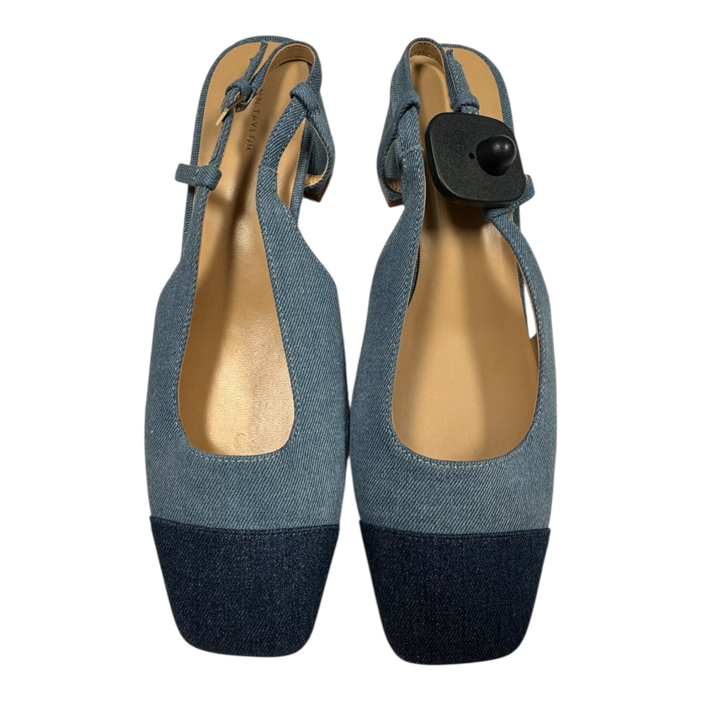 Shoes Heels Block By Ann Taylor In Blue Denim, Size:10