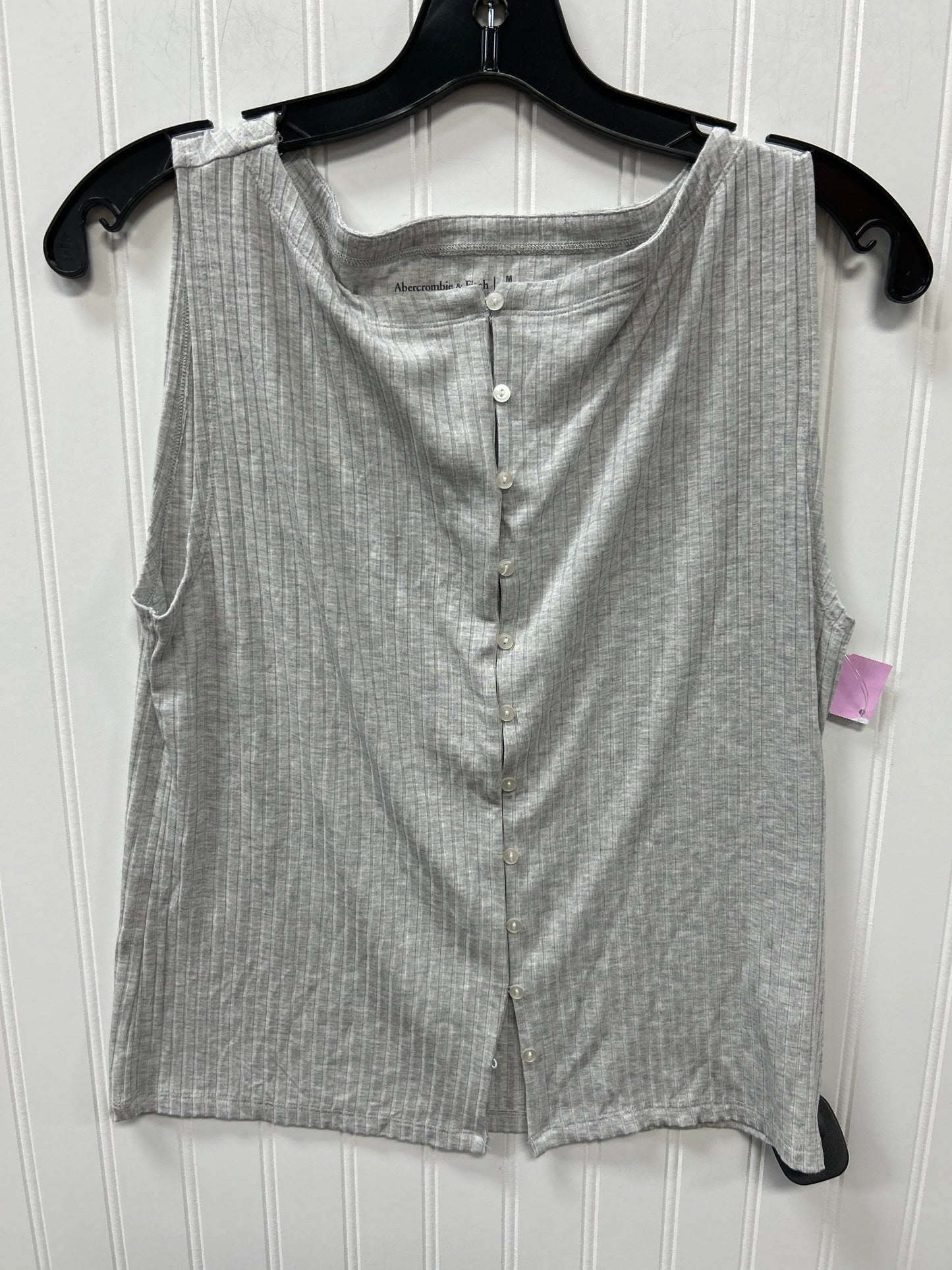Top Sleeveless By Abercrombie And Fitch In Grey, Size:M