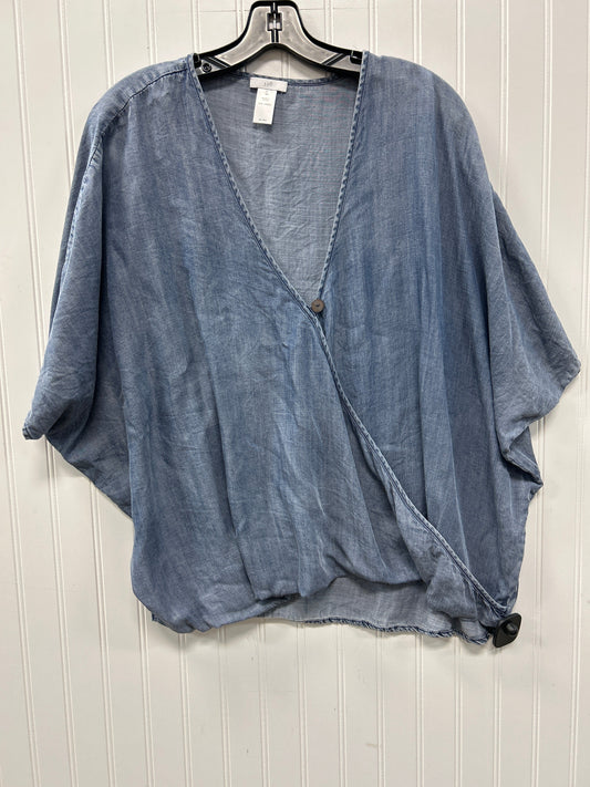 Blouse Ss By J. Jill In Blue, Size:Osfm