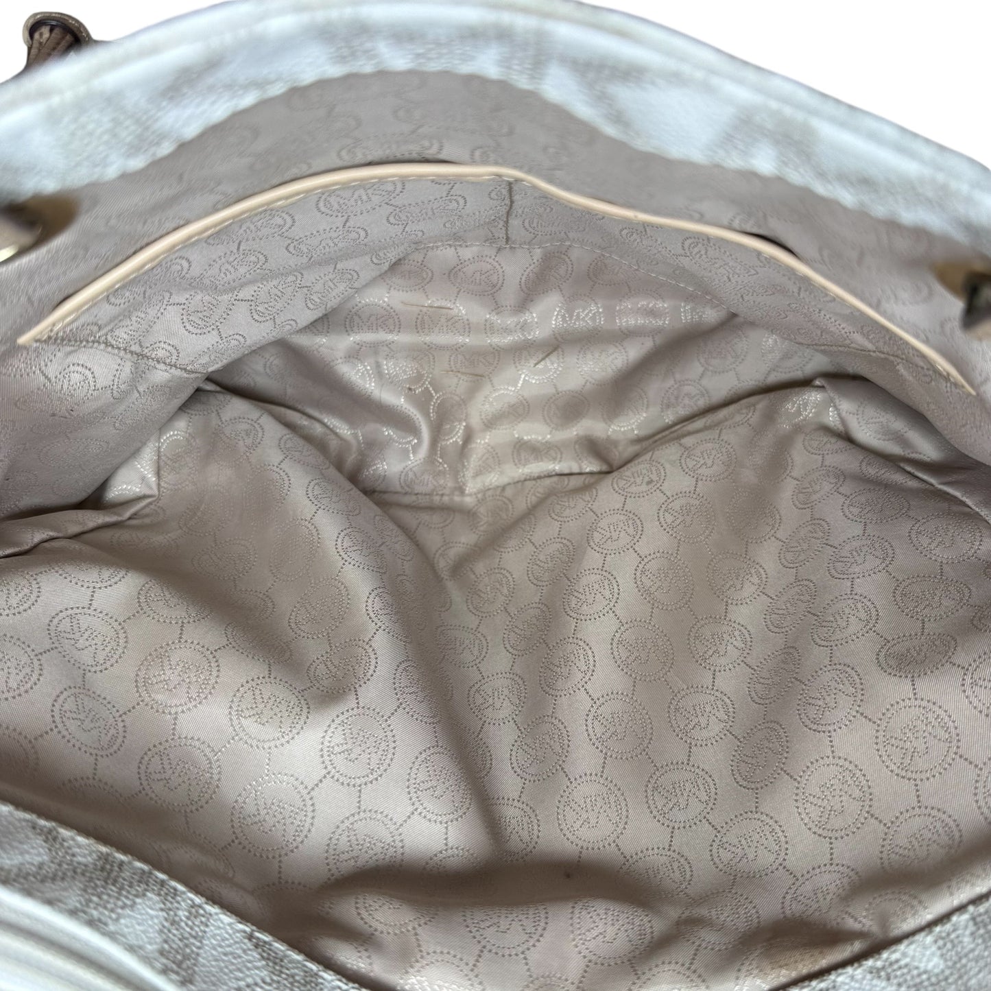 Signature Coated Canvas & Leather Jet Set East West Tote By Michael By Michael Kors, Size: Medium