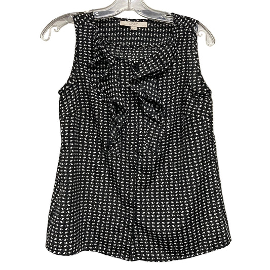 Top Sleeveless By Loft In Black & Tan, Size:Sp