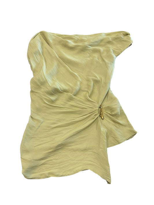 Top Sleeveless By Zara In Green, Size:M