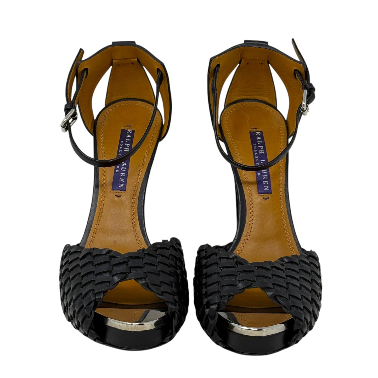 Kaelan Basket Weave Sandal By Ralph Lauren Purple Label In Black, Size: 7