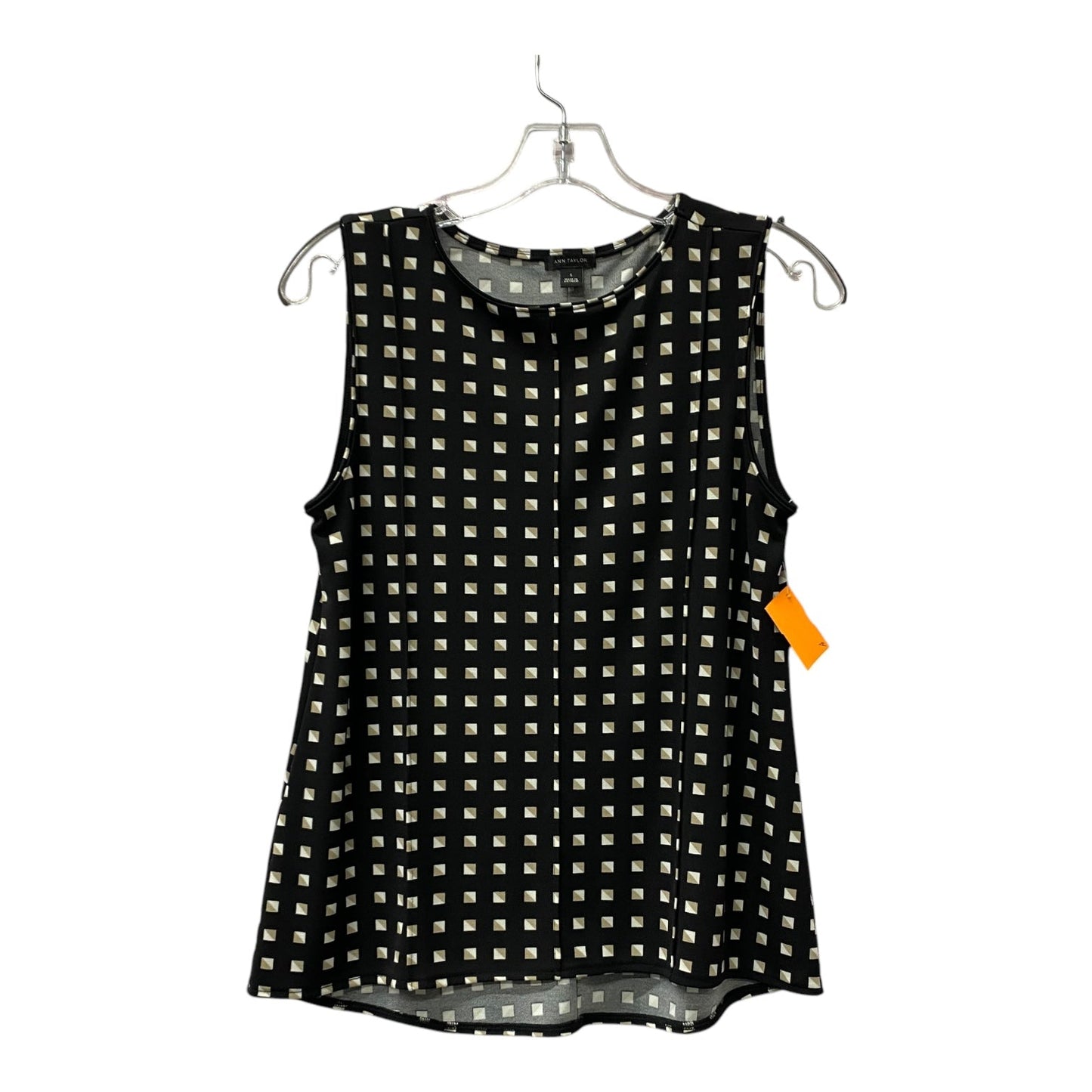 Top Sleeveless By Ann Taylor In Black & Tan, Size:S