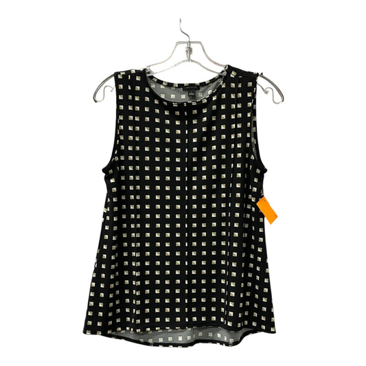 Top Sleeveless By Ann Taylor In Black & Tan, Size:S