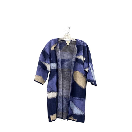 Sweater Cardigan By Chicos In Blue & Purple