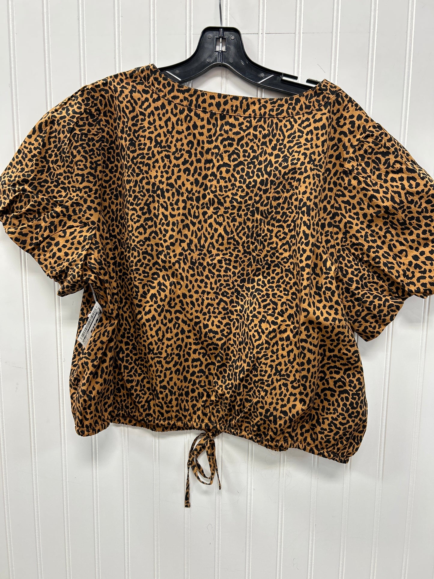 Blouse Ss By J. Crew In Animal Print, Size:Xl