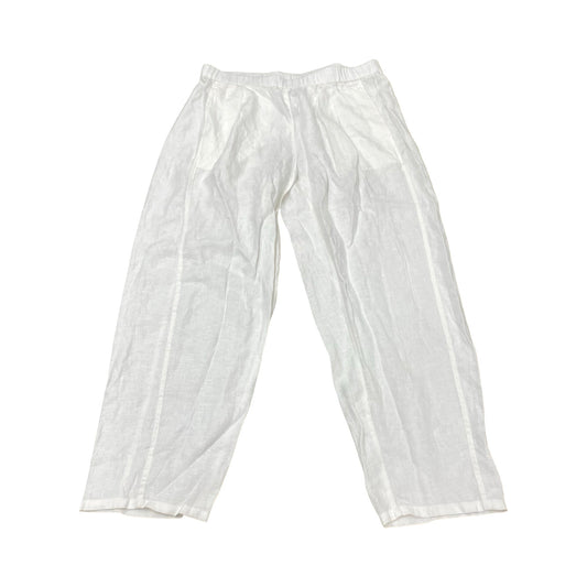 Pants Designer By Eileen Fisher In White, Size:M