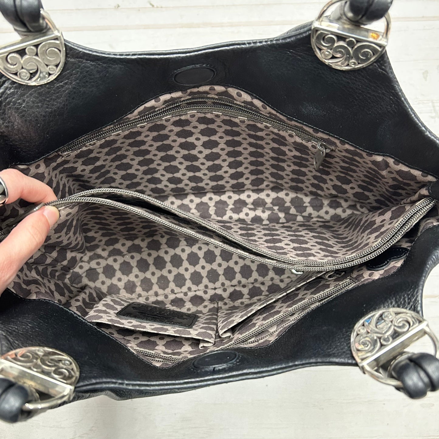 Handbag Leather By Brighton, Size: Small