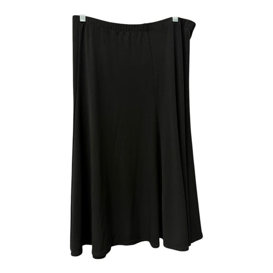 Skirt Midi By Susan Graver In Black, Size:18