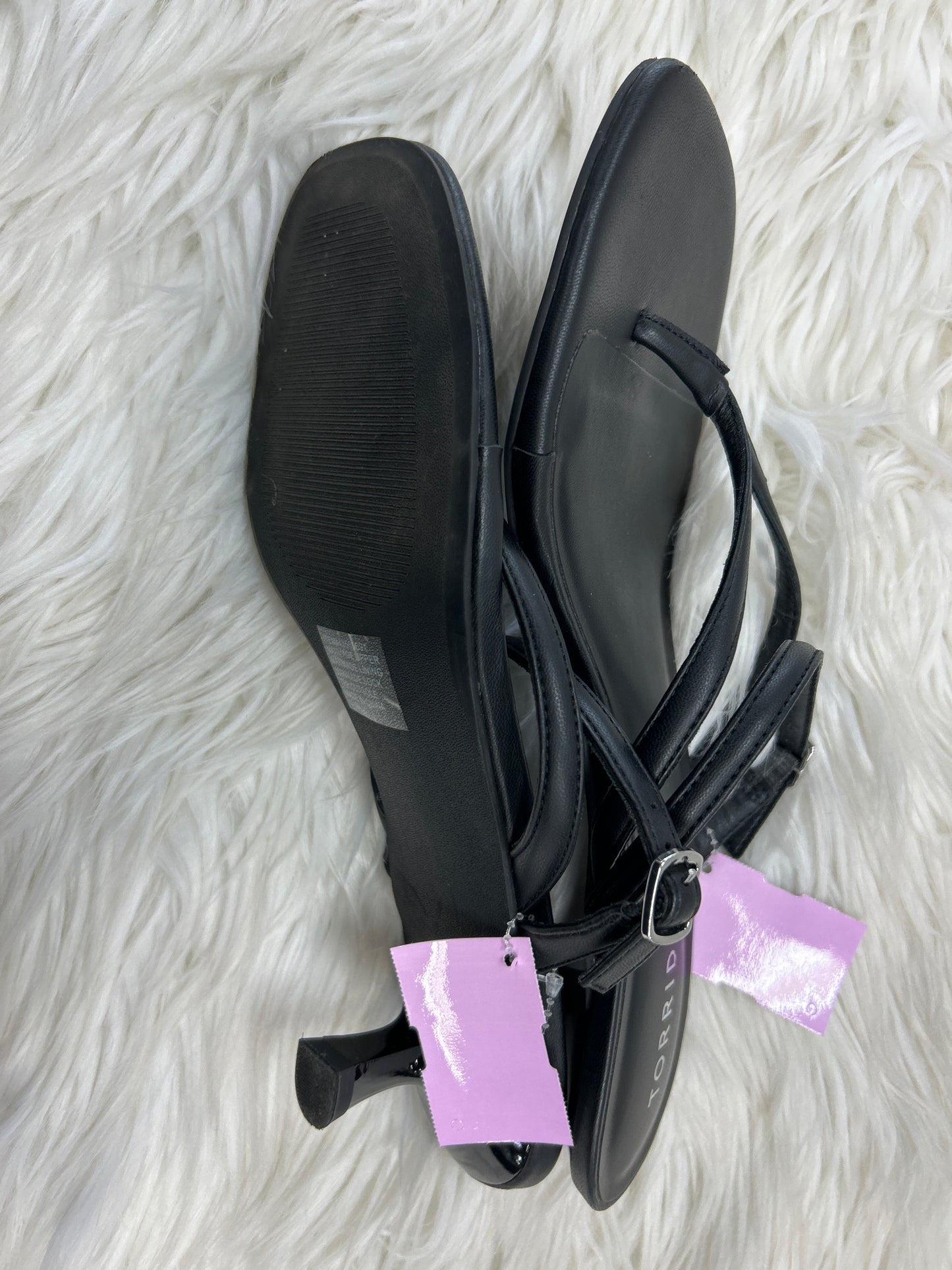 Sandals Heels Kitten By Torrid In Black, Size:10.5