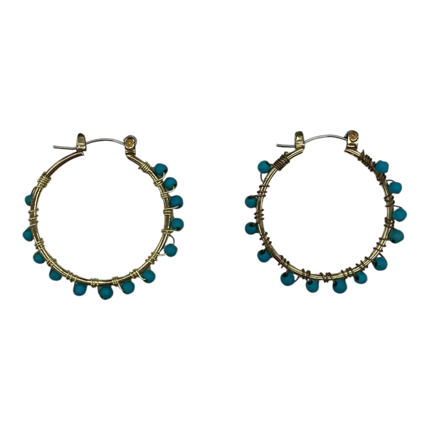 Earrings Hoop By    Clothes Mentor In Blue