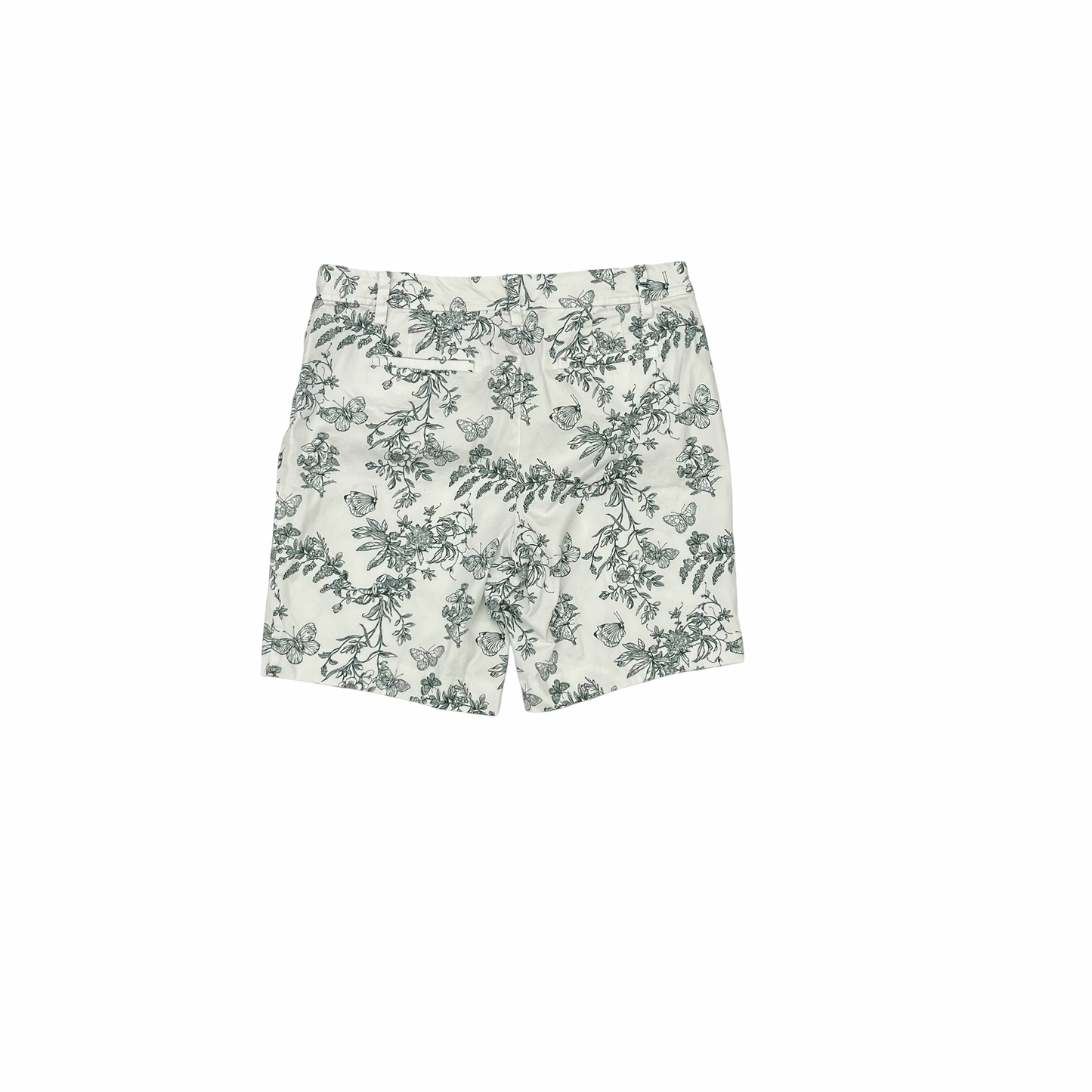 Shorts By Talbots In Green & White, Size:14