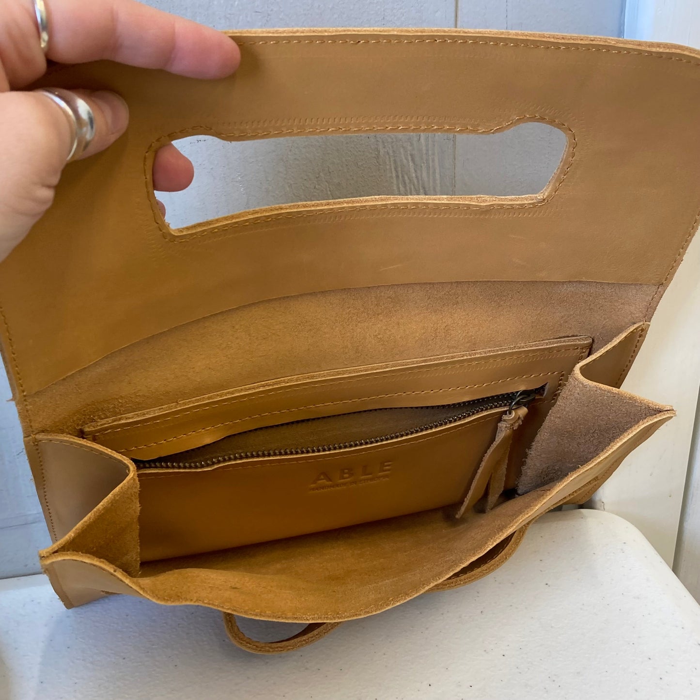 Clutch By Able In Tan, Size:Small