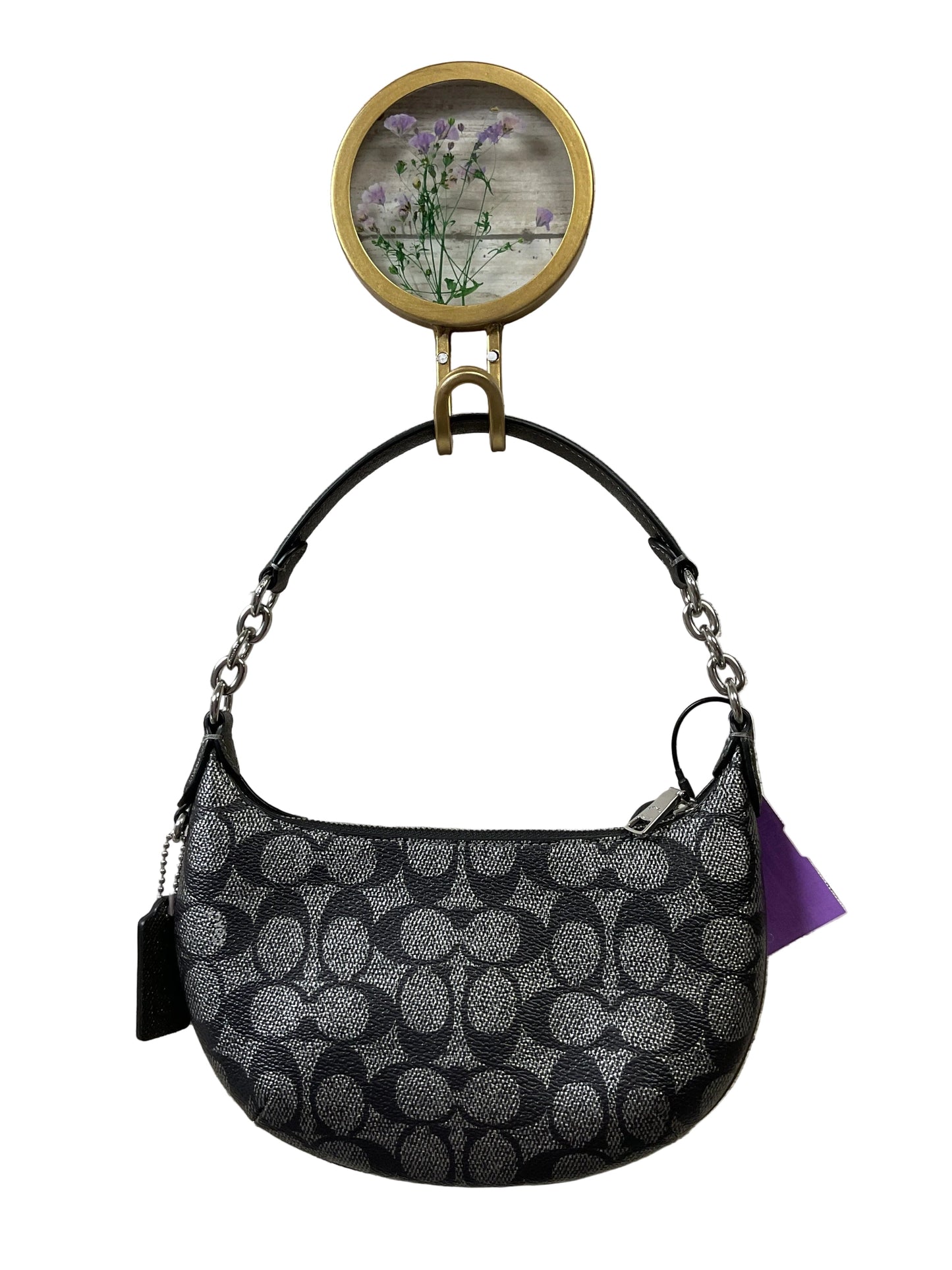 Handbag Designer By Coach In Grey, Size:Small