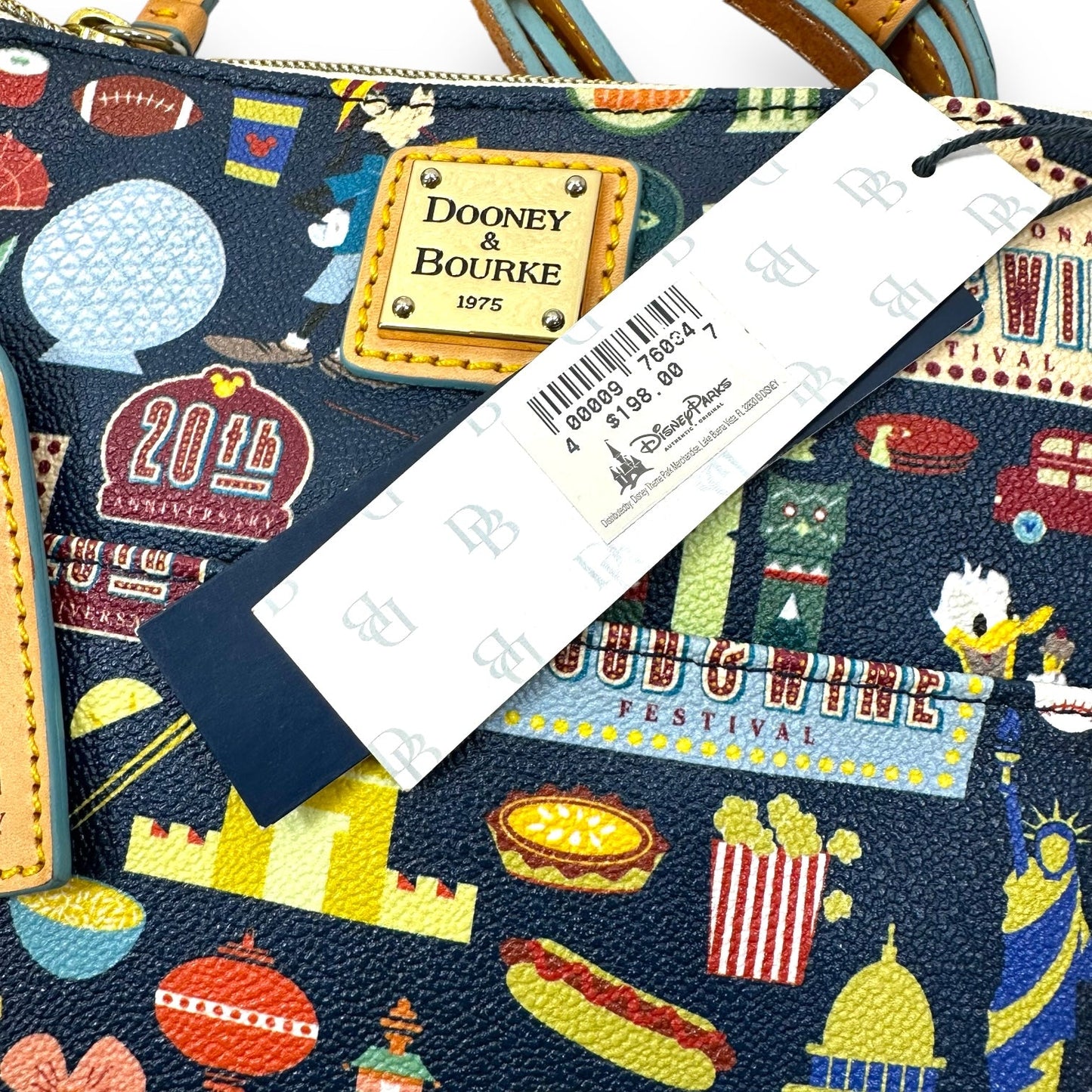 Disney Dooney & Bourke 2015 EPCOT Food & Wine Festival Crossbody Designer, Size: Medium