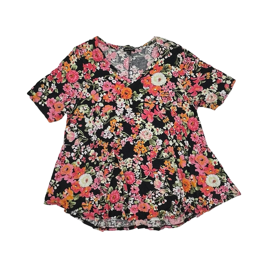 Top Ss By Lane Bryant In Floral Print, Size:1X