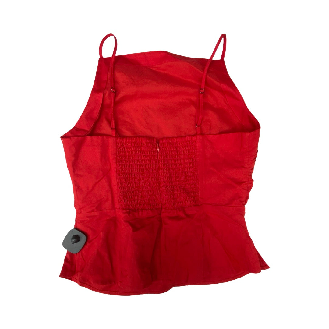 Top Sleeveless By Madewell In Red, Size:2