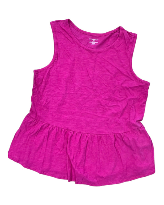 Top Sleeveless By Lane Bryant In Pink, Size:2X