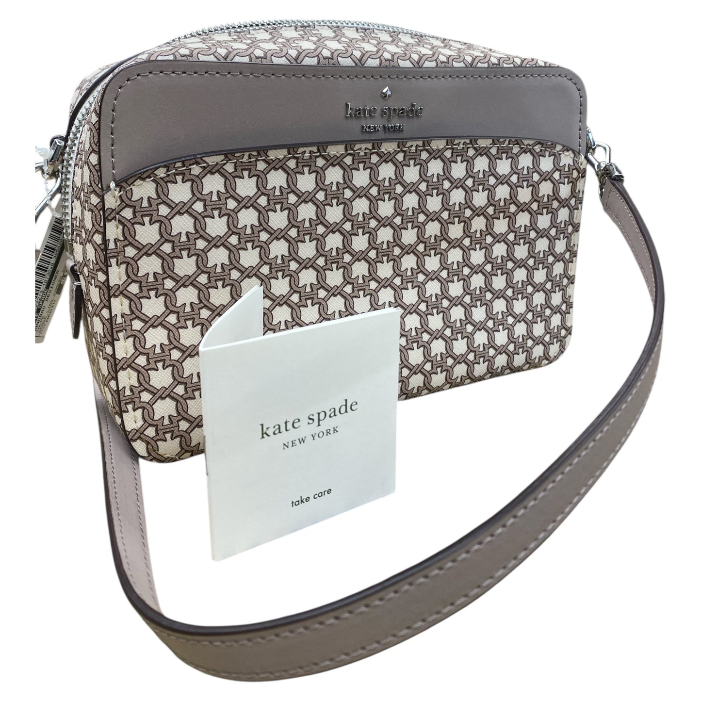 Handbag Designer By Kate Spade In Taupe, Size:Medium