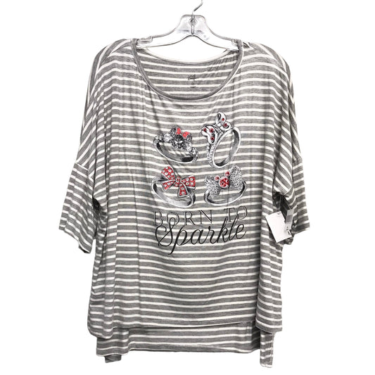 Top Ss By Disney Store In Striped Pattern, Size:2X