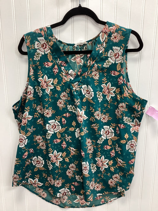 Top Sleeveless By Maurices In Teal, Size:1X
