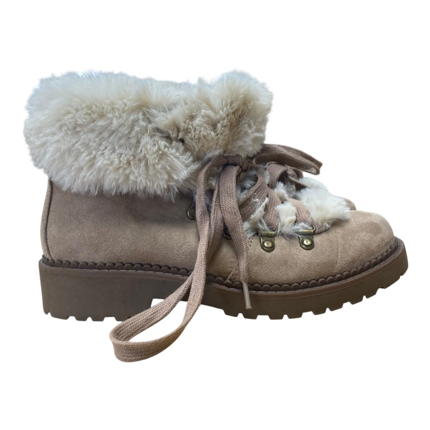 Boots Ankle Flats By Esprit In Tan, Size:6