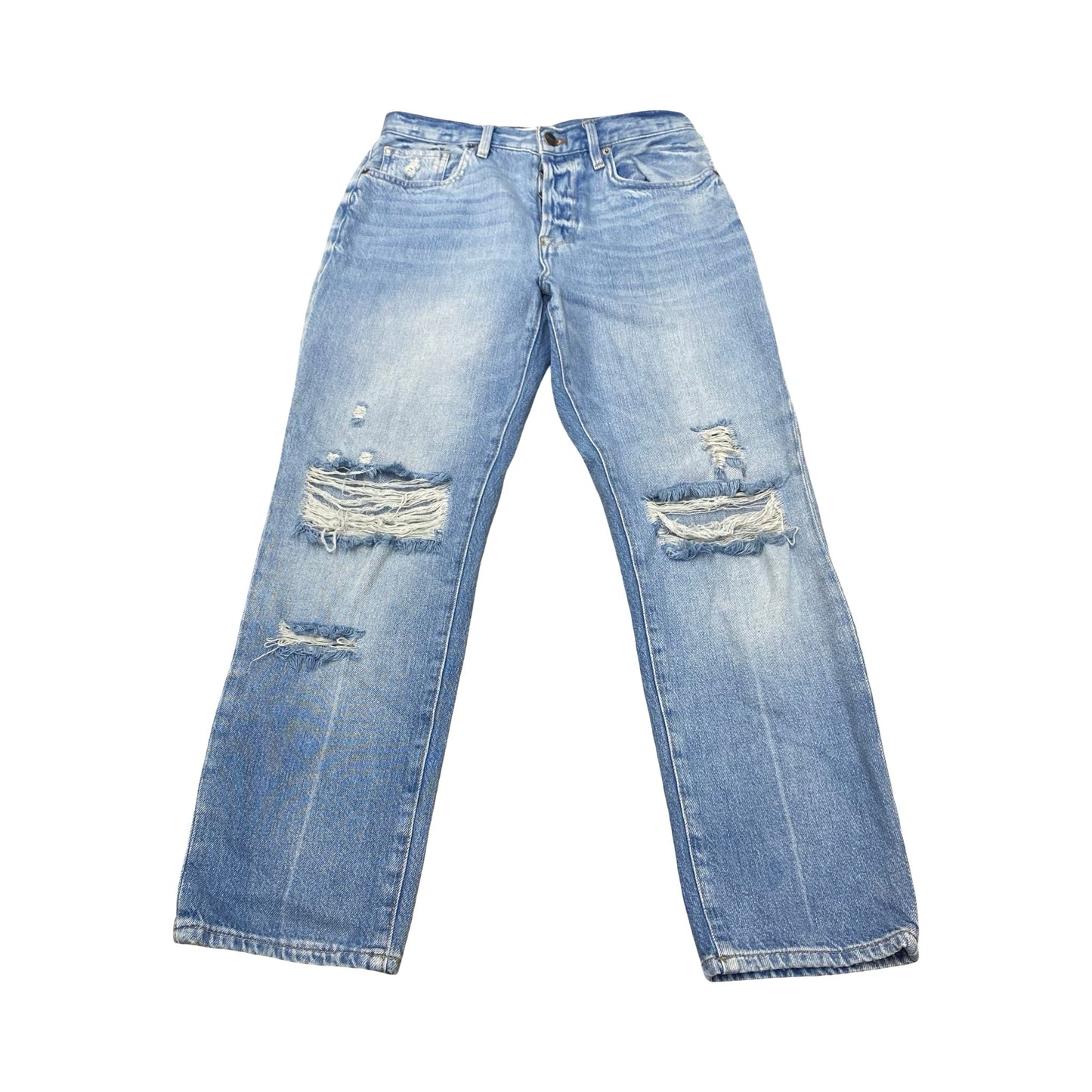 Jeans Straight By Frame In Blue Denim, Size:4