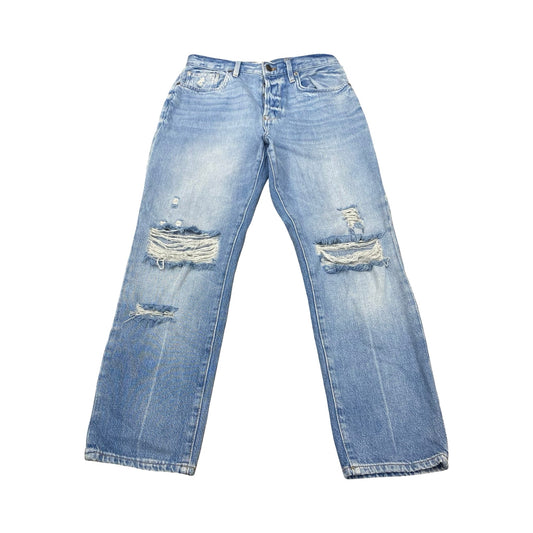 Jeans Straight By Frame In Blue Denim, Size:4