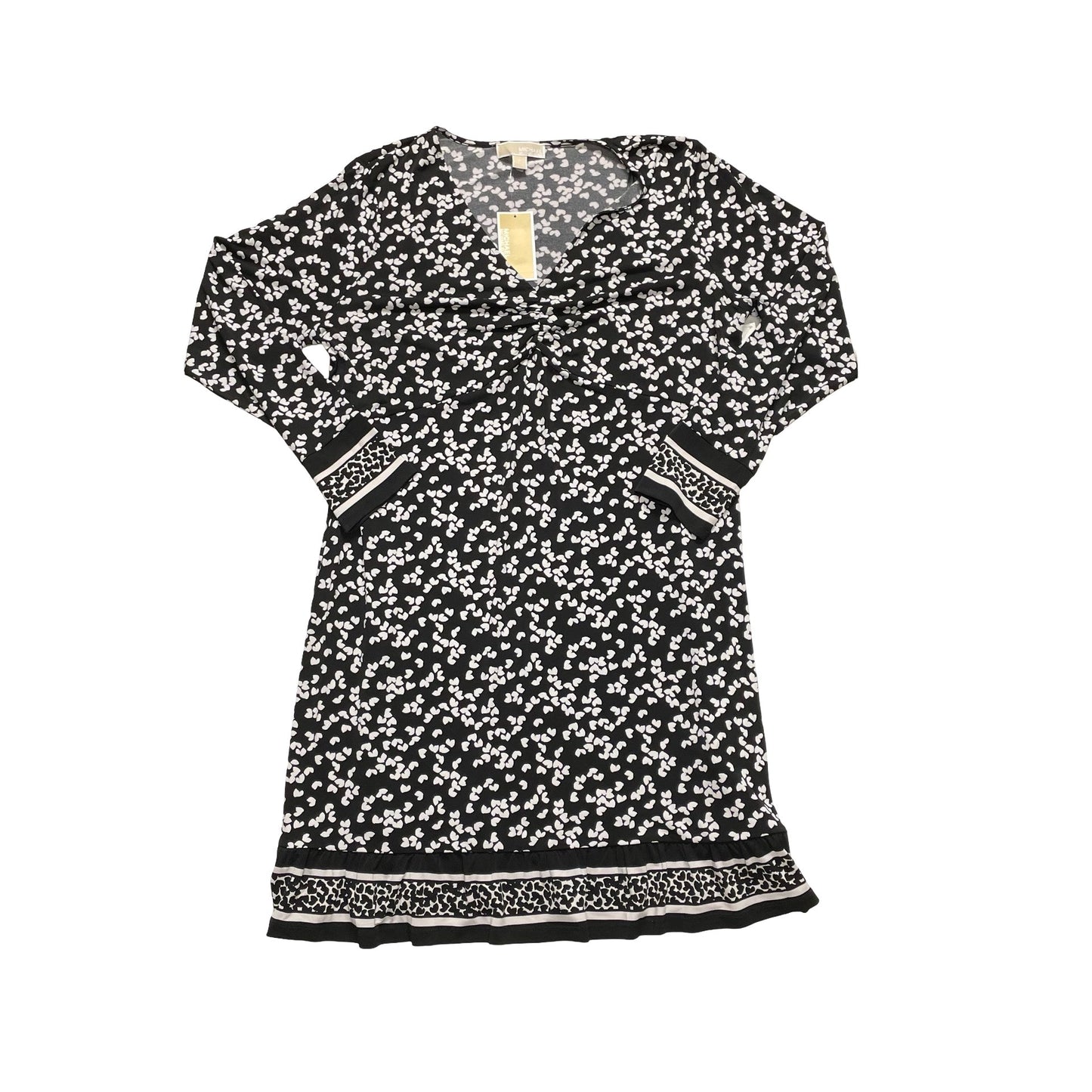 Dress Casual Midi By Michael By Michael Kors In Black & White, Size:1X