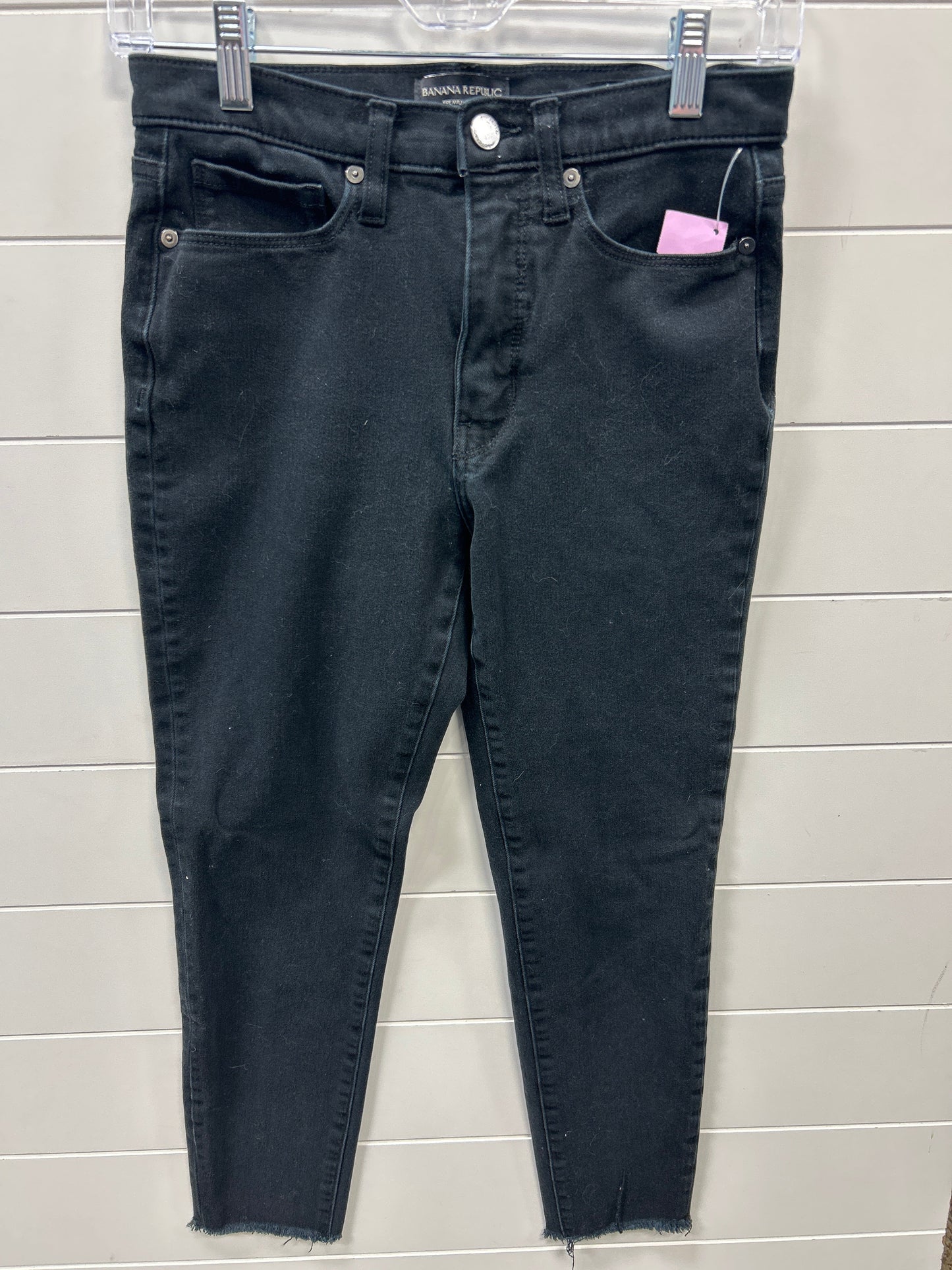 Jeans Skinny By Banana Republic In Black, Size:4