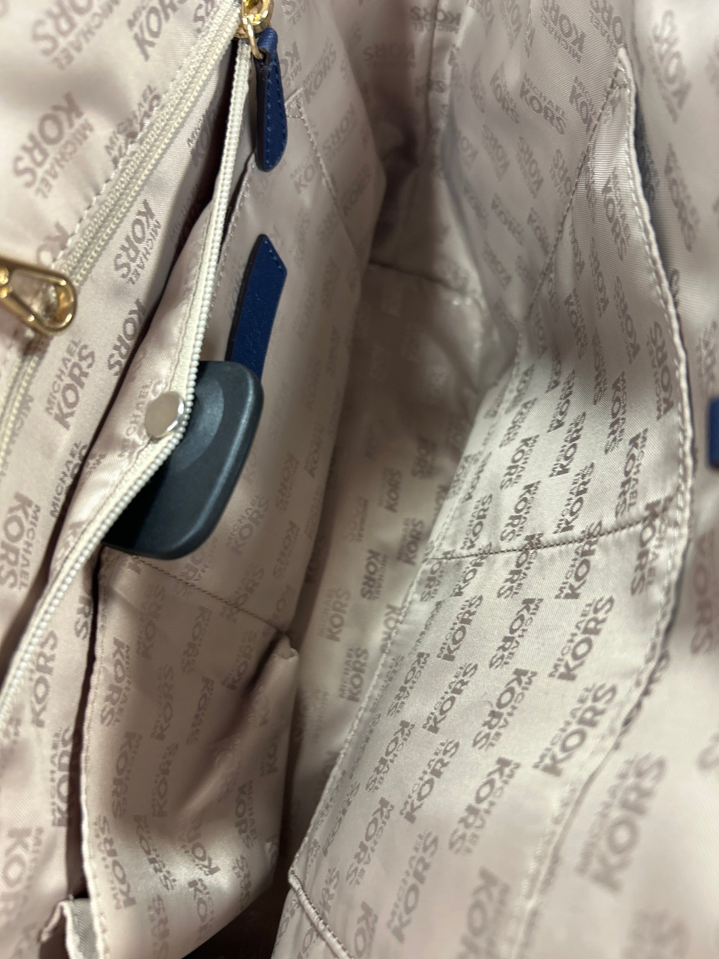 Handbag Designer By Michael Kors In Blue, Size:Large