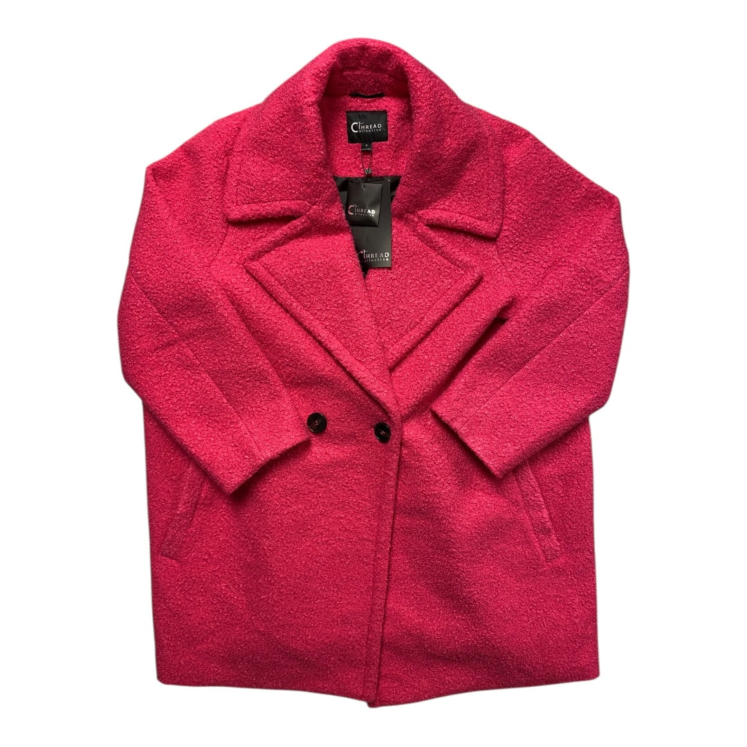 Coat Peacoat By Cmc In Pink, Size:3X