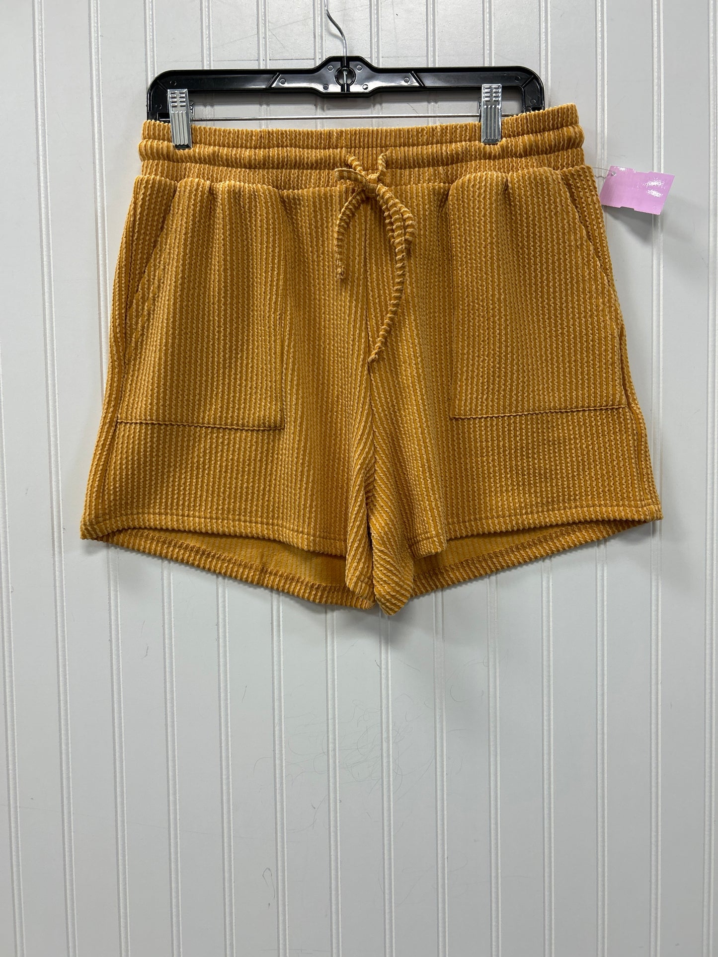 Shorts Set By Zenana In Yellow, Size:L