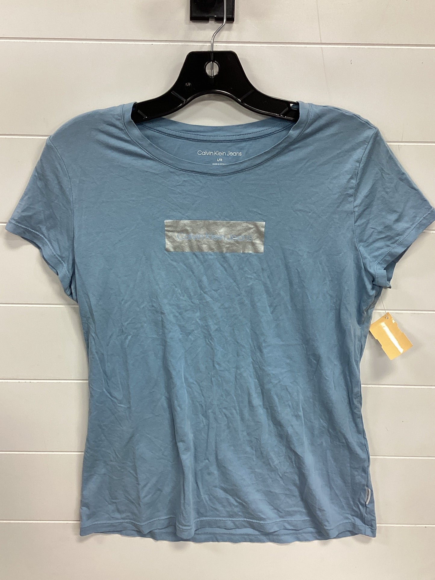 Top Ss By Calvin Klein In Blue, Size:L