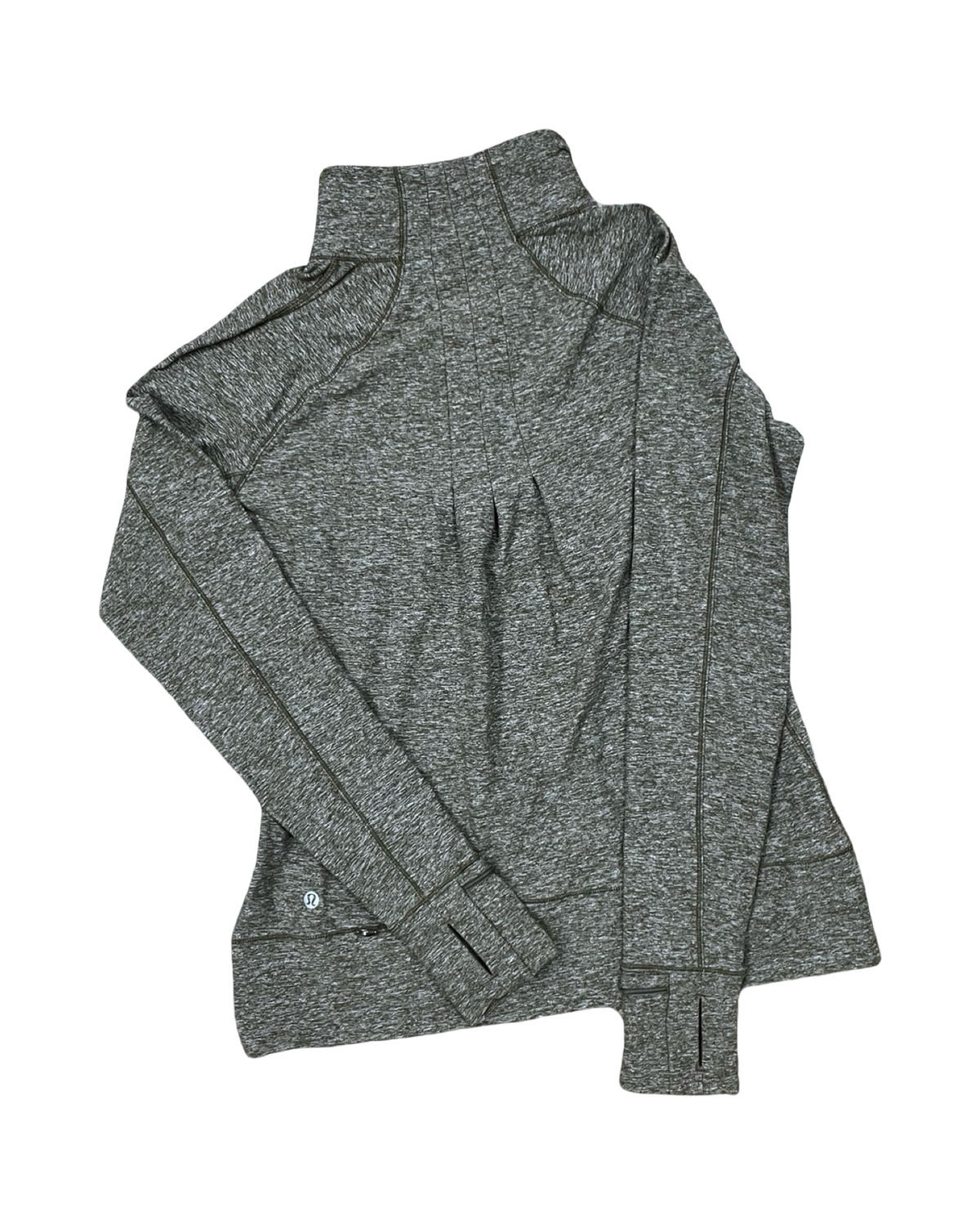 Athletic Top Ls Collar By Lululemon In Green, Size:M
