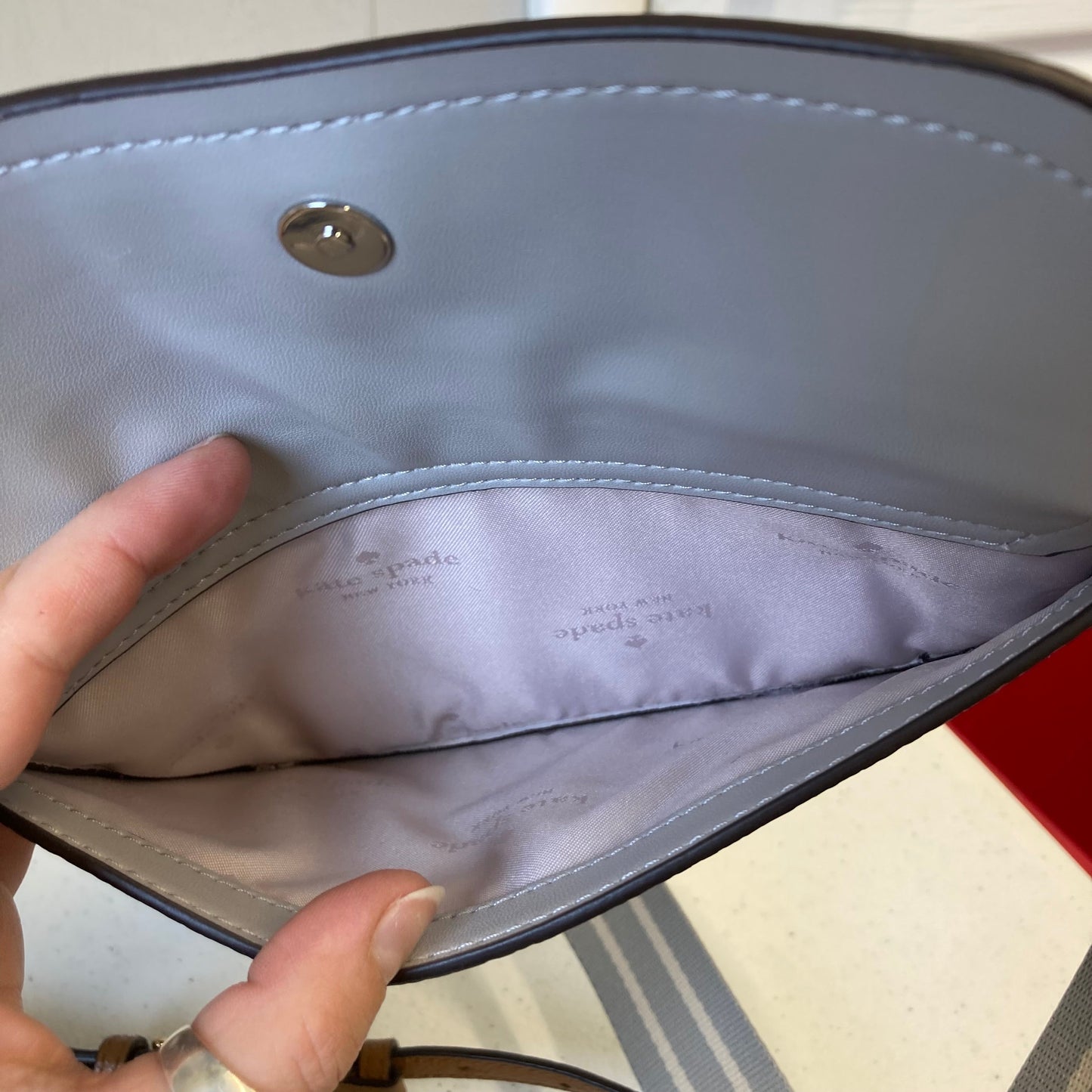 Belt Bag Designer By Kate Spade In Silver, Size:Small