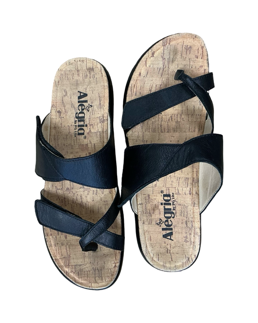 Sandals Heels Wedge By Alegria In Black, Size:8.5