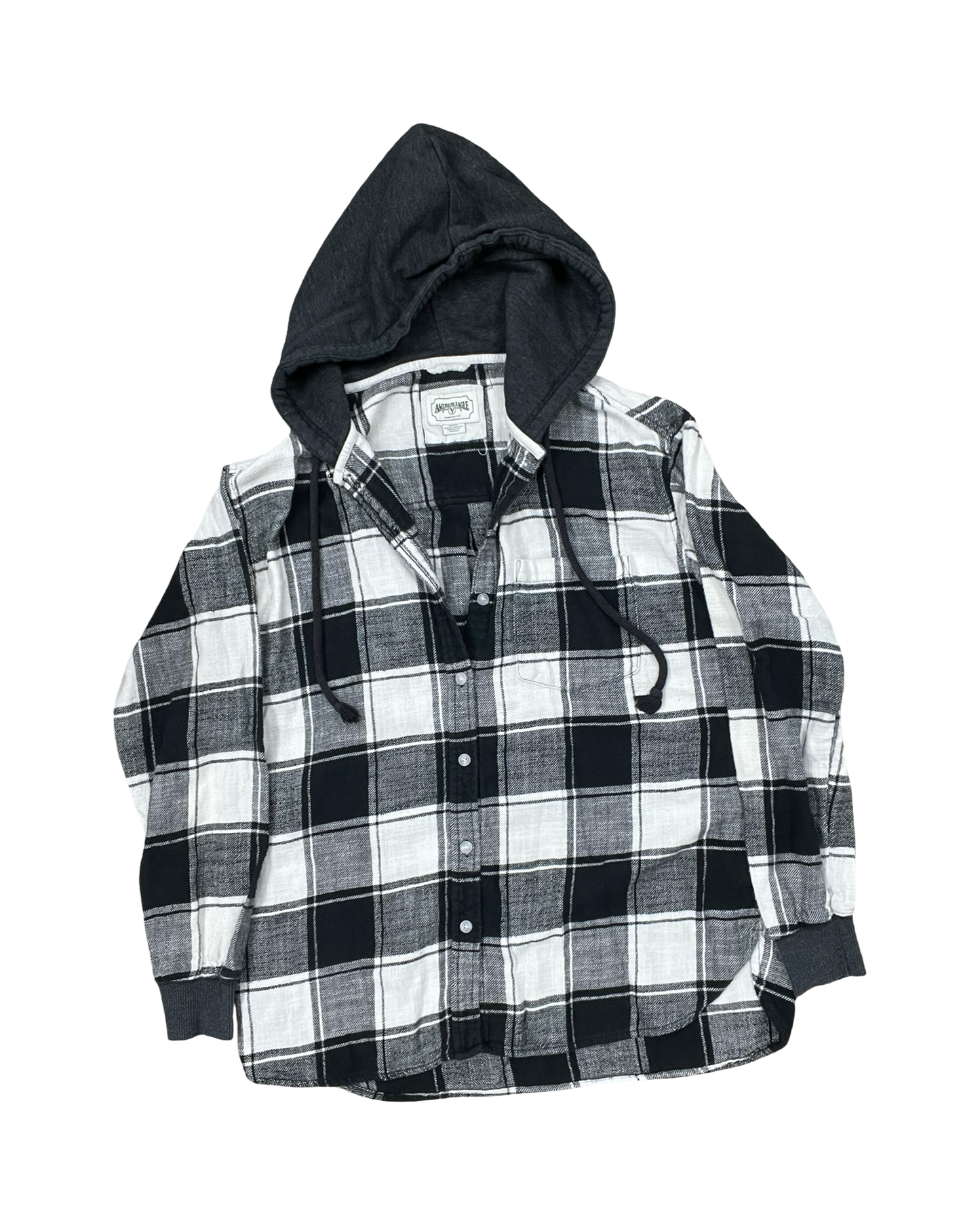 Jacket Shirt By American Eagle In Black & White, Size:S