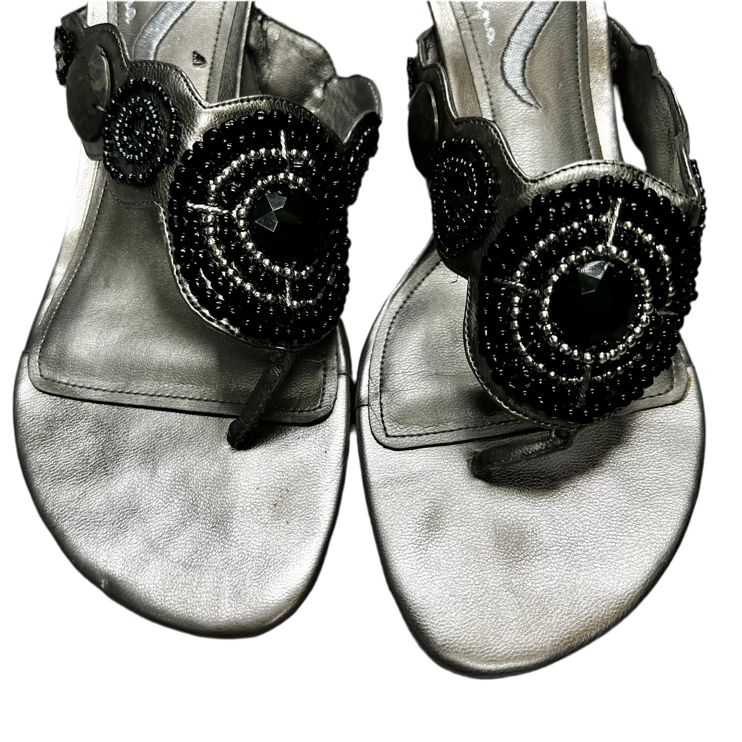 Shoes Heels Wedge By Nina In Silver, Size: 8