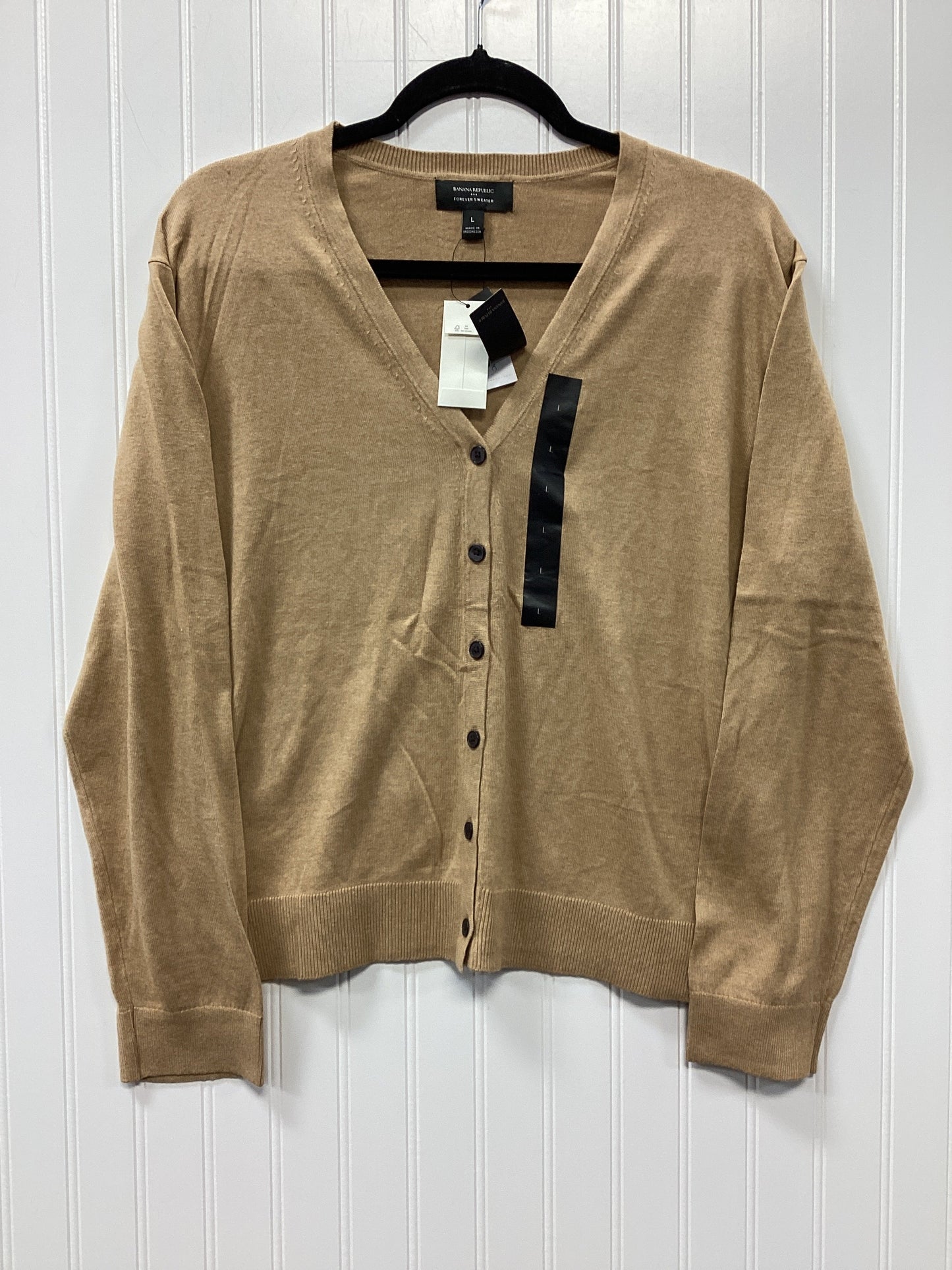 Cardigan By Banana Republic In Tan, Size:L