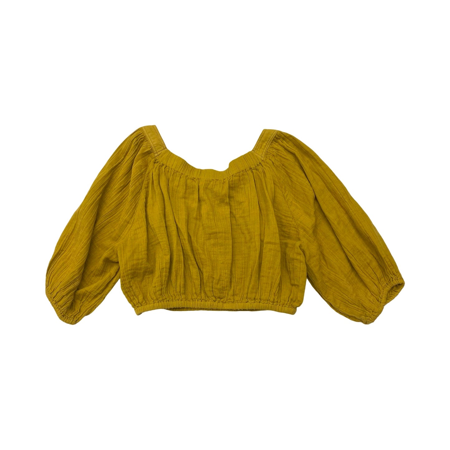 Top 3/4 Sleeve By Free People In Yellow, Size:S