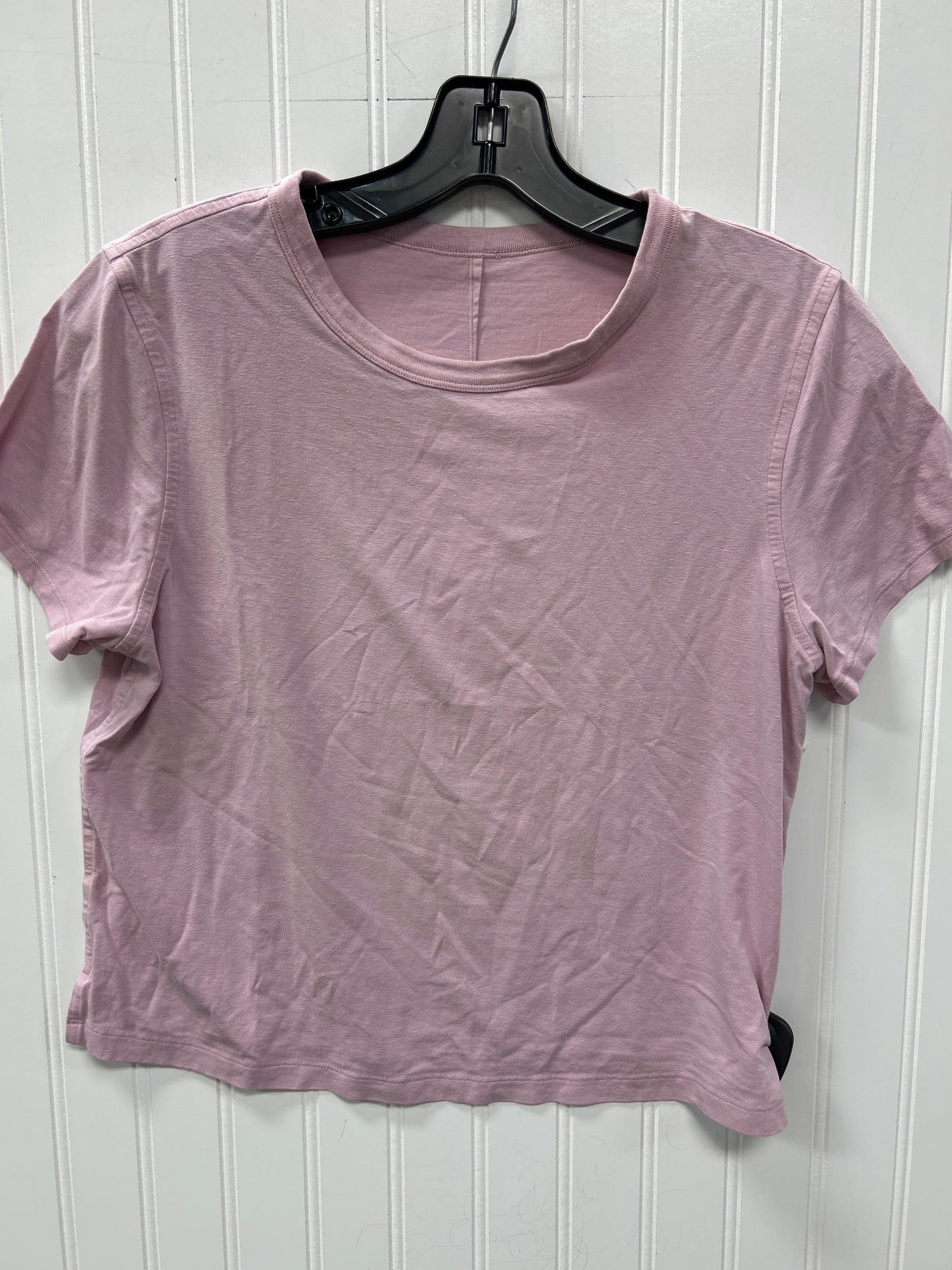 Athletic Top Ss By Lululemon In Pink, Size:S