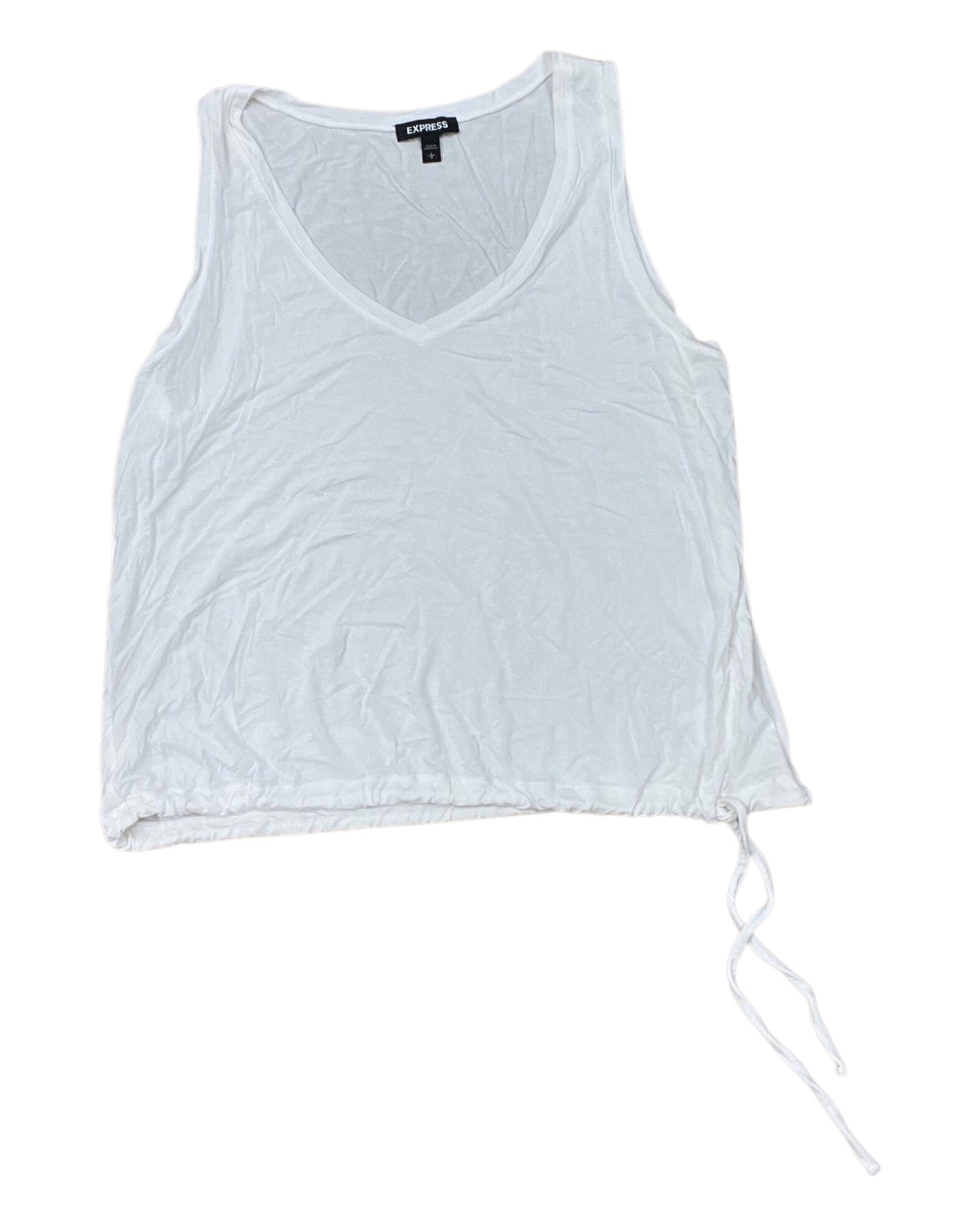 Top Sleeveless By Express In White, Size:L