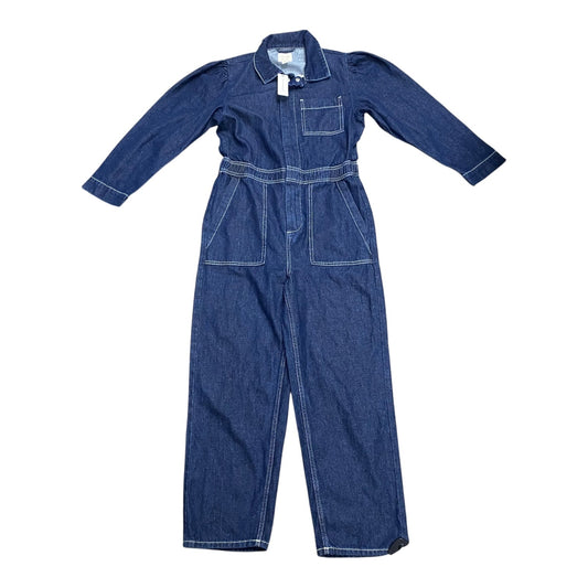 Jumpsuit By Anthropologie In Blue Denim, Size:6